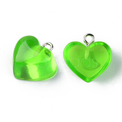 Transparent Resin Pendants RESI-R429-30F-1