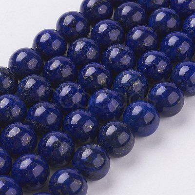 Natural Lapis Lazuli Beads Strands G-G087-12mm-1