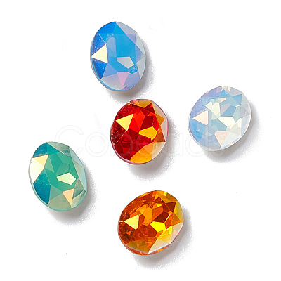 Light AB Style Eletroplate K9 Glass Rhinestone Cabochons RGLA-J020-B-LA2-1