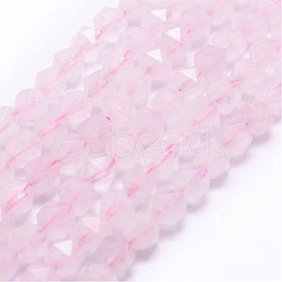 Natural Rose Quartz Beads Strands G-J363-06-6mm-1