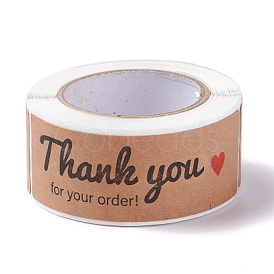 Rectangle Thank You Theme Paper Stickers X-DIY-B041-33C-1