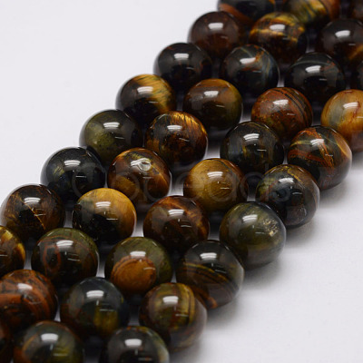 Natural Tiger Eye Bead Strands X-G-P230-07-6mm-1