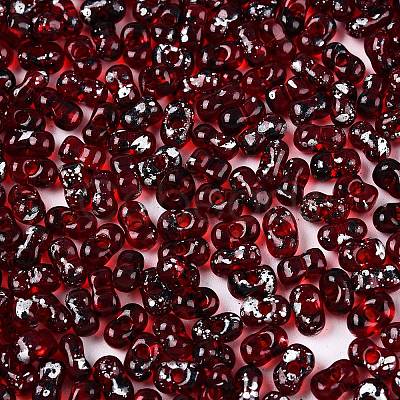 Picasso Spray Painted Glass Seed Beads SEED-T006-04-33-1