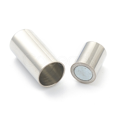 Tarnish Resistant 304 Stainless Steel Magnetic Clasps with Glue-in Ends STAS-O148-06D-1