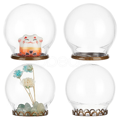 PandaHall Elite 8 Sets 2 Style Glass Dome Cover DJEW-PH0001-28-1