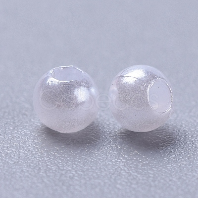 Imitated Pearl Acrylic Beads X-PACR-3D-1-1