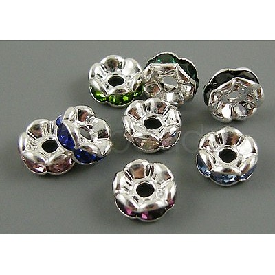 Rhinestone Spacer Beads X-RSB032NF-1