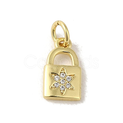 Brass Micro Pave Cubic Zirconia Charms KK-M283-28C-01-1