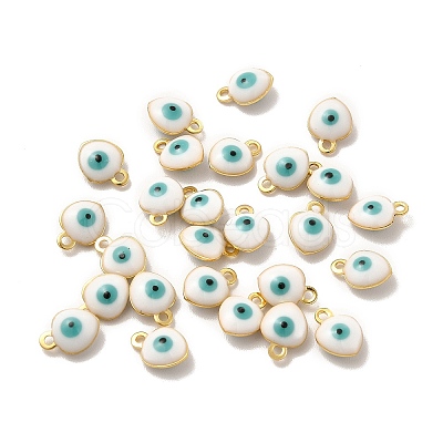 304 Stainless Steel Evil Eye Enamel Charms STAS-G302-02G-02-1