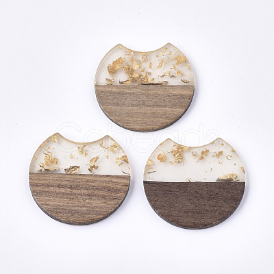 Resin & Wood Pendants X-RESI-T023-11H-1