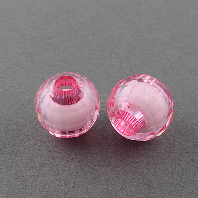 Transparent Acrylic Beads TACR-S081-M-1