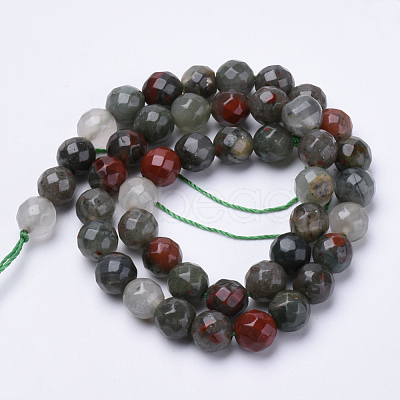 Natural African Bloodstone Beads Strands X-G-S281-21-8mm-1