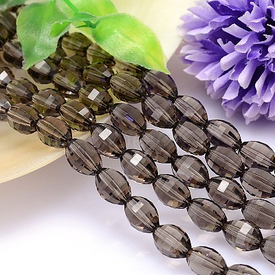 Faceted Oval Imitation Austrian Crystal Bead Strands G-M188-13x10mm-21A-1