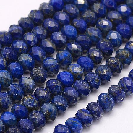 Natural Lapis Lazuli Beads Strands G-F509-49-5x8mm-1