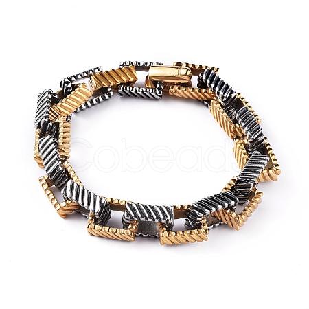 304 Stainless Steel Bracelets BJEW-L631-25A-1