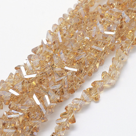 Electroplate Glass Beads Strands EGLA-J143-A-PL03-1