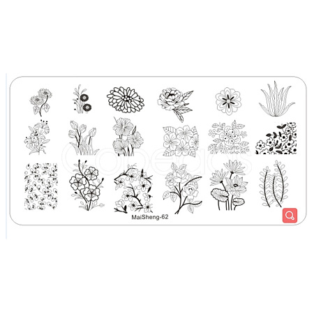 Stainless Steel Nail Art Stamping Plates MRMJ-S048-020-1