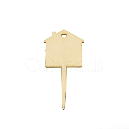 House-shaped Wooden Plant Inserting Labels FIND-TAC0003-15-1