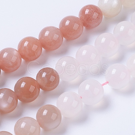 Natural Sunstone Beads Strands G-F568-227-8mm-1