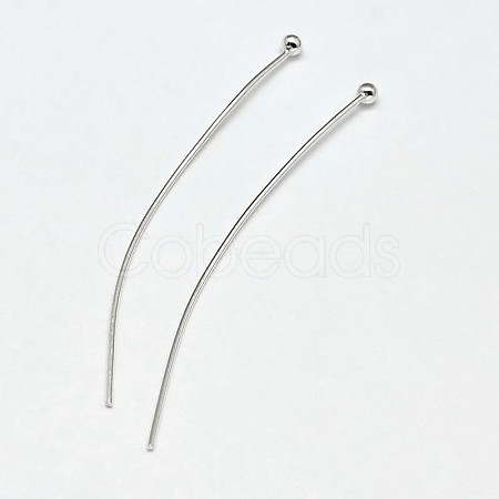 925 Sterling Silver Ball Head Pins STER-WH0011-01S-1