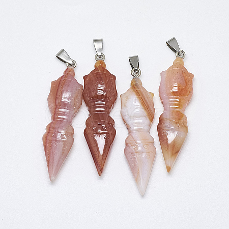 Natural Carnelian/Red Agate Big Pendants G-T122-12B-02-1