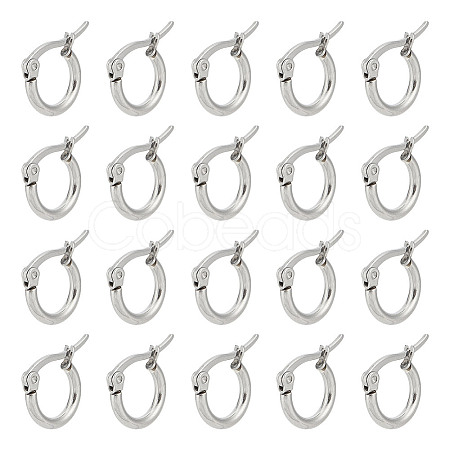 Unicraftale 40 Pairs 304 Stainless Steel Hypoallergenic Hoop Earrings EJEW-UN0002-35-1