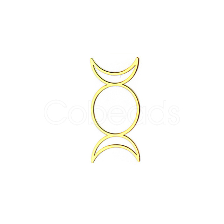 Triple Moon Brass Self Adhesive Decorative Stickers WG60667-25-1