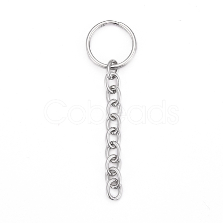 Tarnish Resistant 304 Stainless Steel Split Key Rings STAS-G214-03P-1