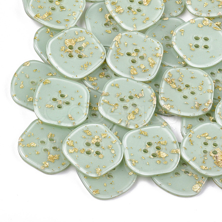 4-Hole Cellulose Acetate(Resin) Buttons BUTT-S023-10A-01-1