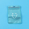 Plastic Zip Lock Bags, Resealable Small Jewelry Storage Bags Self Seal Bags, Top Seal, Rectangle with Smiling Face, Deep Sky Blue, 15x10.5cm