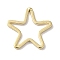 Brass Linking Rings, Lead Free & Cadmium Free, Star, Real 24K Gold Plated, 11x12x1mm, Inner Diameter: 7.5x9.5mm