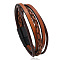 Retro Minimalist Leather Magnetic Clasp Bracelet for Men - Trendy European and American Style Jewelry