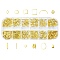 12 Styles Brass Cabochons, Nail Art Studs, Nail Art Decoration Accessories, Mixed Shapes, 4.5~10x2~6x0.2~1mm, 50pcs/style