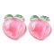 Transparent Resin Decoden Cabochons, Peach, Pink, 19.5x18x6mm