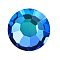 Preciosa&reg MAXIMA Crystal No Hotfix Flatback Stones, Czech Crystal, Dura Foiling, Round(438 11 615 Chaton Rose), 00030 296 Bermuda Blue, SS16(3.8~4mm)