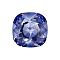 Preciosa&reg MAXIMA Crystal Fancy Stones, Czech Crystal, 435 36 132 Cushion Square, Dura Foiling, Dark Indigo, 10x10mm