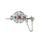 Alloy Hair Sticks, Hair Accessories for Woman Girls, with Synthetic Turquoise, Antique Silver, 90mm