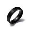 PVD Vacuum Plating Matte Style 304 Stainless Steel Wide Band Finger Rings for Women Men, Plain Band Rings, Electrophoresis Black, 6mm, Inner Diameter: US Size 10 1/2(20.1mm)