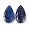 Natural Lapis Lazuli Pendants, Faceted Teardrop Charms, 24.5x13x4mm, Hole: 1mm