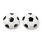 Opaque Resin Decoden Cabochons, Sport Ball, White, Football, 24~25x7~8mm