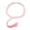 Natural Rose Quartz Beads Stretch Bracelets, Inner Diameter: 4-1/2 inch(11.3cm)