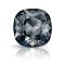 Preciosa&reg MAXIMA Crystal Fancy Stones, Czech Crystal, 435 36 132 Cushion Square, Aluminium Layer, 00030 260 NightFall, 10x10mm