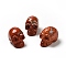 Halloween Natural Red Jasper Display Decorations, Home Decorations, Skull, 35~37x30~31x48~50.5mm