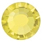 Preciosa&reg Crystal Hotfix Flatback Stones, Czech Crystal, Round(438 11 612 Chaton Rose VIVA 12 &reg), Citrine, SS16(3.8~4mm)