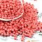 Opaque Acrylic Beads, cube, Salmon, 4x4x4mm, Hole: 1.4mm