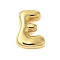 Rack Plating Brass Pendants, Cadmium Free & Lead Free, Long-Lasting Plated, Real 18K Gold Plated, Letter E, 18x13x5mm, Hole: 1.8x3mm