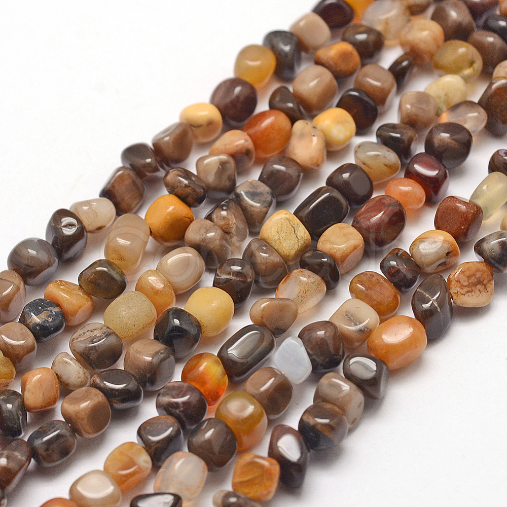 Natural Petrified Wood Beads Strands Cobeads.com