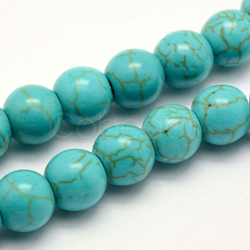 Synthetic Turquoise Beads Strands Cobeads Com